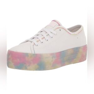 Keds Women's Iridescent White platform Sneakers